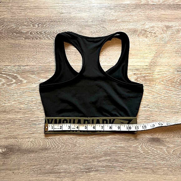GYMSHARK • Low Support Black Sports Bra / Crop Top • Size Small/Medium • Black - Picture 9 of 14